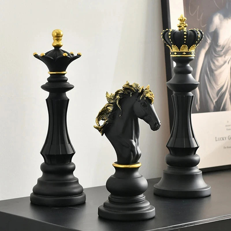 Conjunto de Peças de Xadrez Decorativas