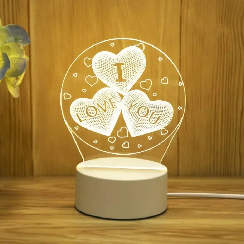 Luminária 3D Luz Quente – Um show de aconchego em segundos