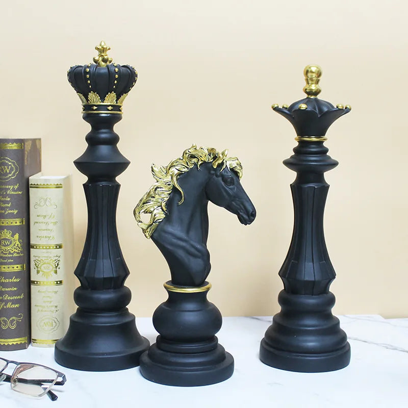 Conjunto de Peças de Xadrez Decorativas