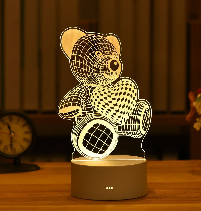 Luminária 3D Luz Quente – Um show de aconchego em segundos