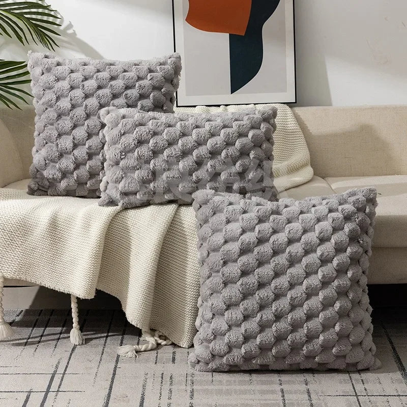 Capa de Almofada Texturizada Creme – Sofisticação em Cada Detalhe