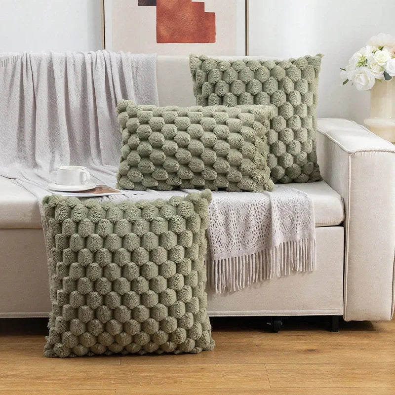 Capa de Almofada Texturizada Creme – Sofisticação em Cada Detalhe