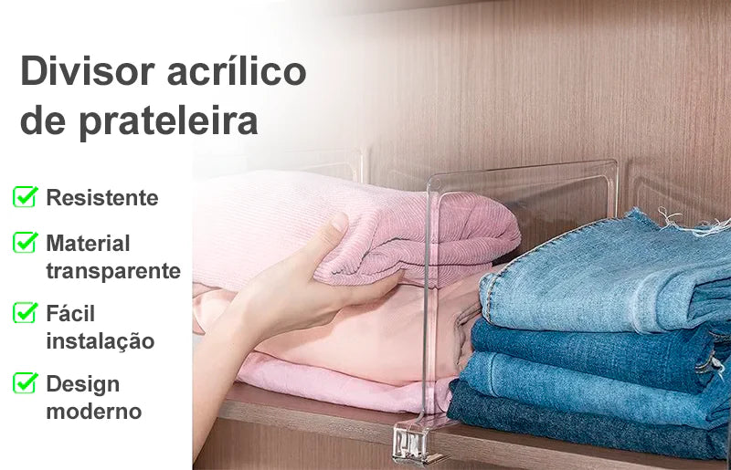 Divisórias Acrílicas para Closet e Armários