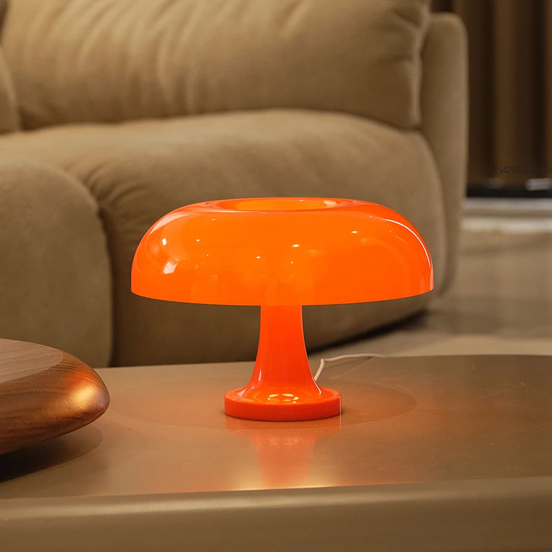 Luminária Cogumelo Minimalista LED – Toque com Dimerização