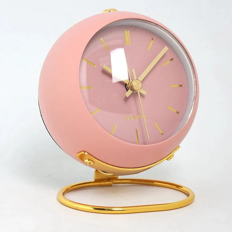Relógio de Mesa Nórdico Minimalista com Ponteiro Luminoso