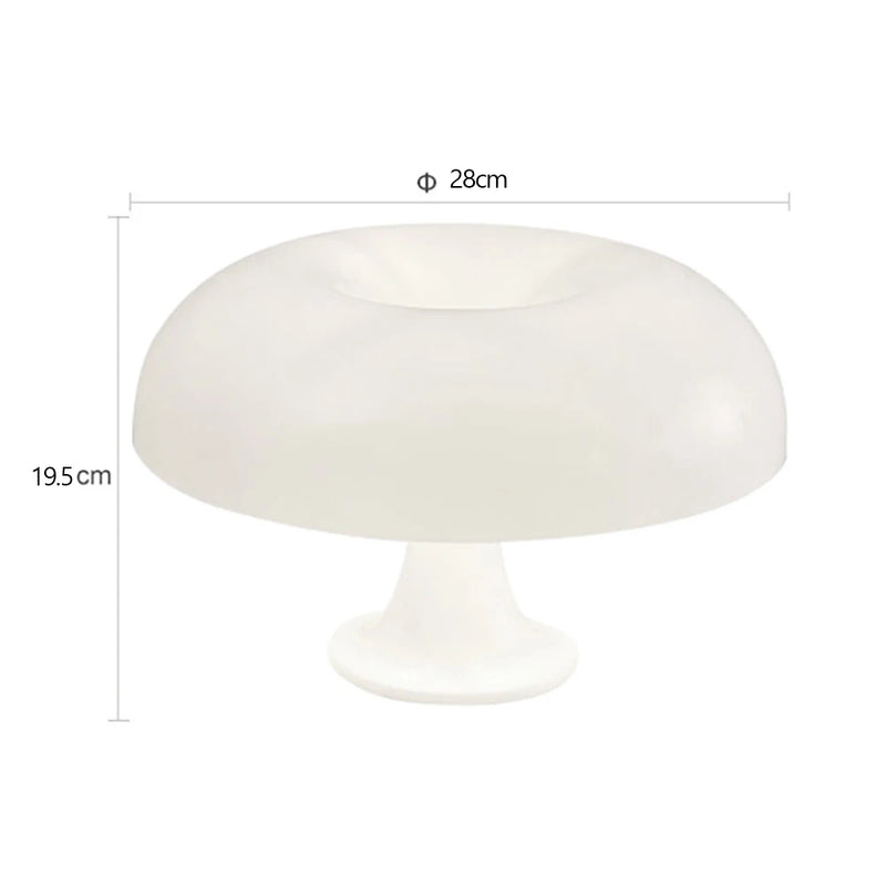 Luminária Cogumelo Minimalista LED – Toque com Dimerização
