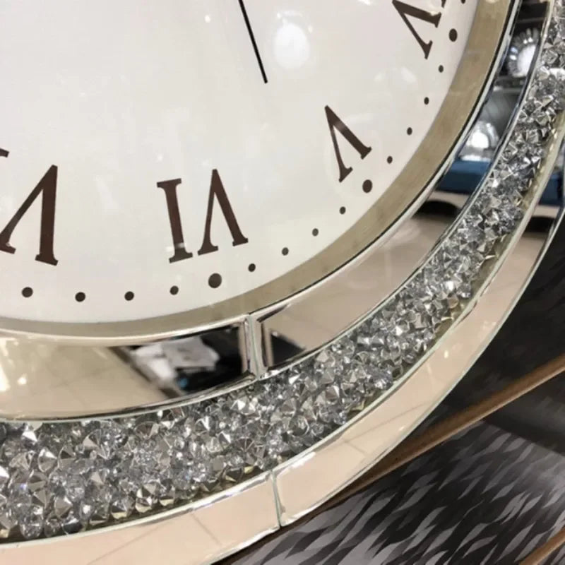 Relógio de Parede Nórdico Luxo com Strass