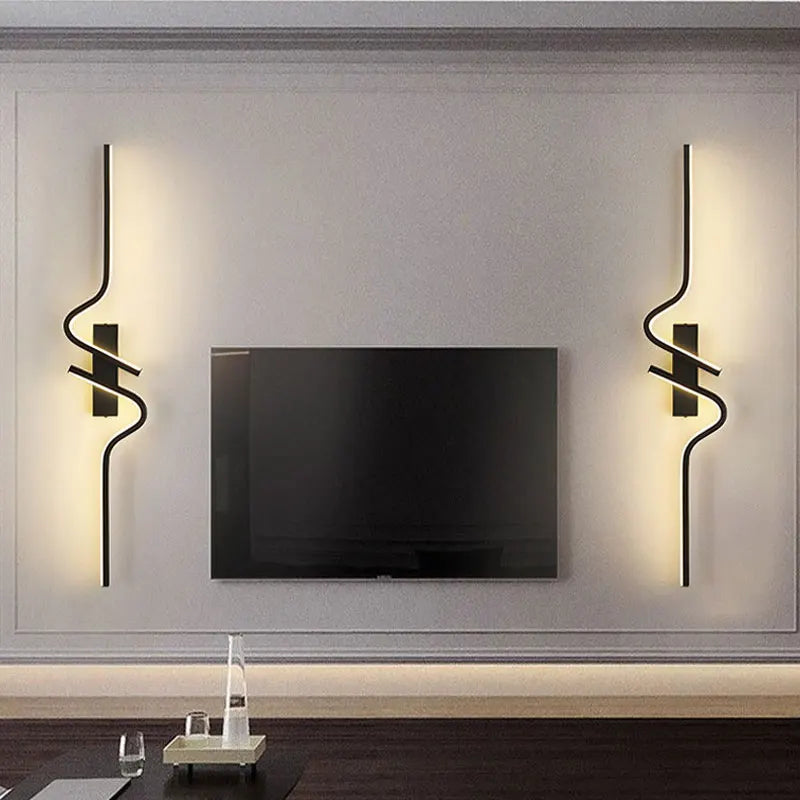 Luminária de Parede LED Minimalista – Preto
