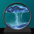 Quadro de Areia em Movimento 3D – Vidro Redondo