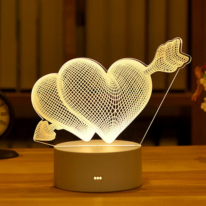 Luminária 3D Luz Quente – Um show de aconchego em segundos