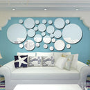 Espelhos Decorativos 3D Adesivos – Kit com 32 Peças
