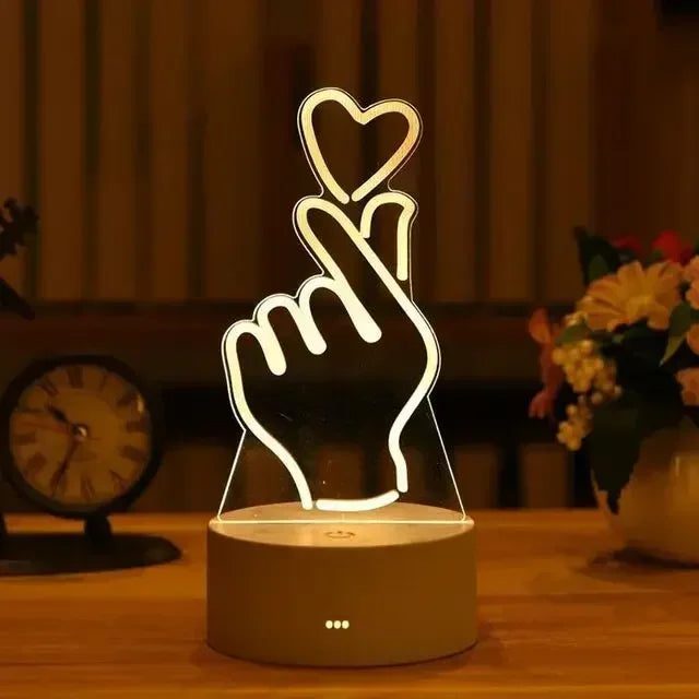 Luminária 3D Luz Quente – Um show de aconchego em segundos