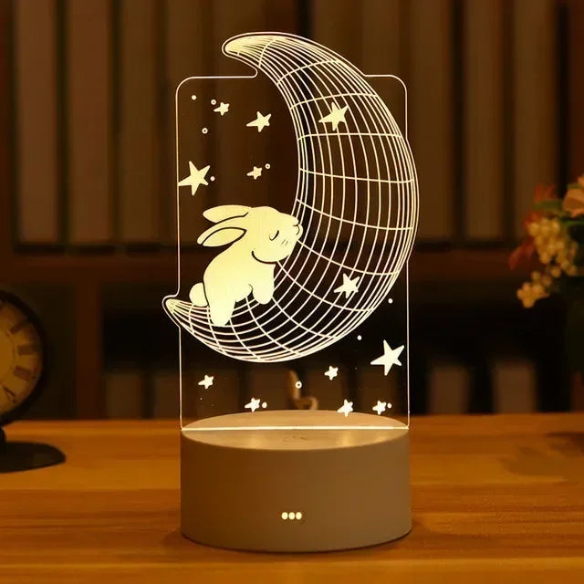 Luminária 3D Luz Quente – Um show de aconchego em segundos