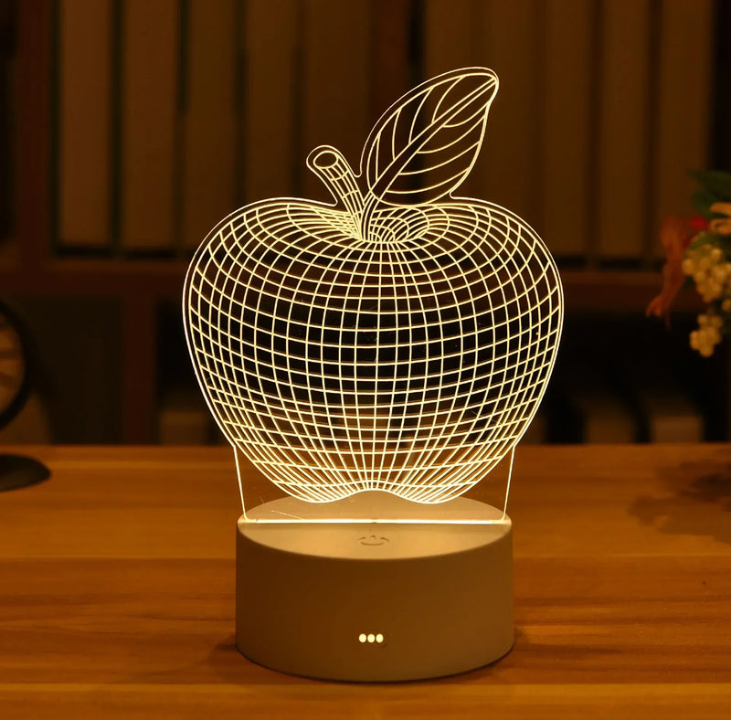 Luminária 3D Luz Quente – Um show de aconchego em segundos