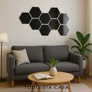 Adesivo de Parede Espelho Hexagonal 3D