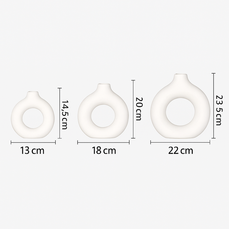 Vaso Círculo Zen – Beleza Minimalista com Leveza e Segurança