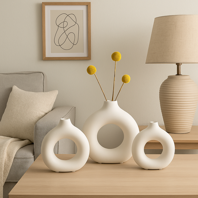 Vaso Círculo Zen – Beleza Minimalista com Leveza e Segurança