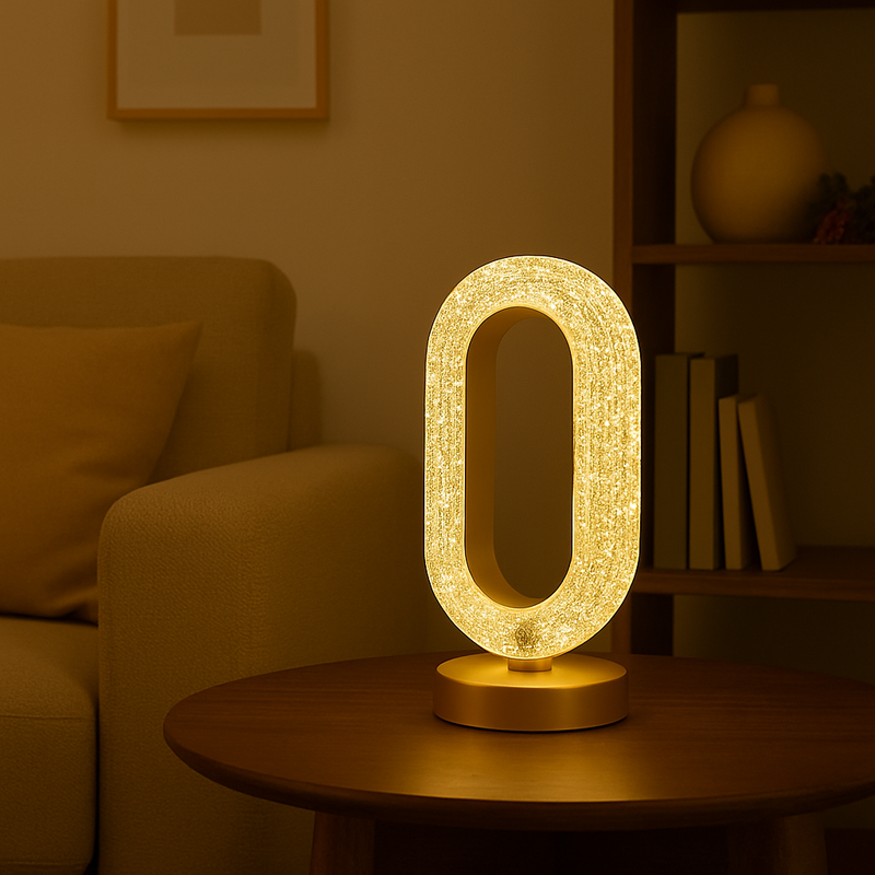 Luminária Decorativa de Cristal Oval