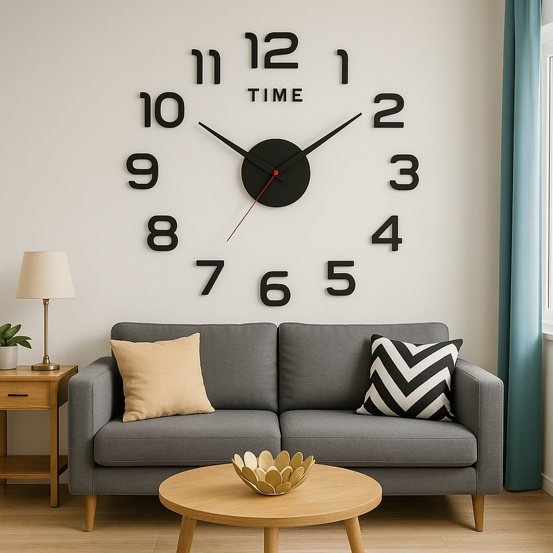 Relógio de Parede 3D Moderno – Decoração Sofisticada e Funcional